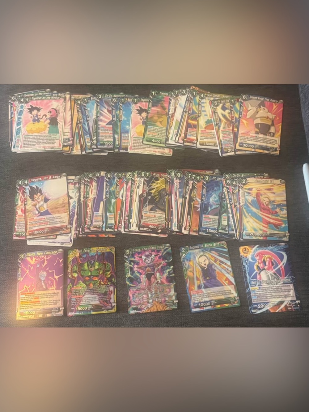 (3) 100 Dragon ball cards in perfect condition
